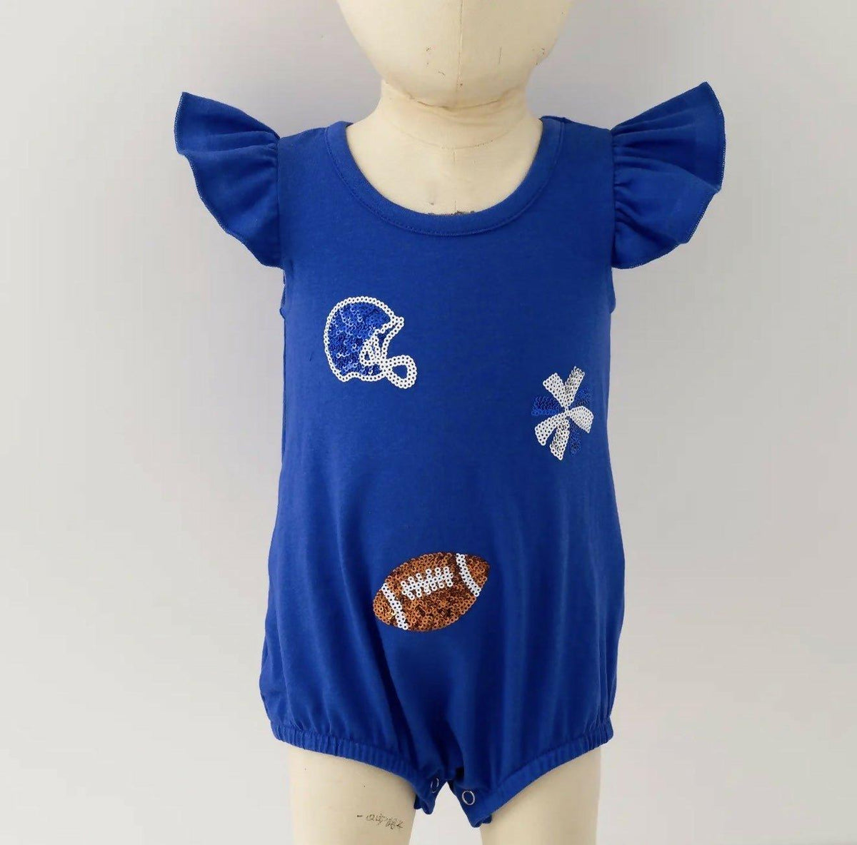 Football Sequin Romper - Deadwood South Boutique & Company LLC