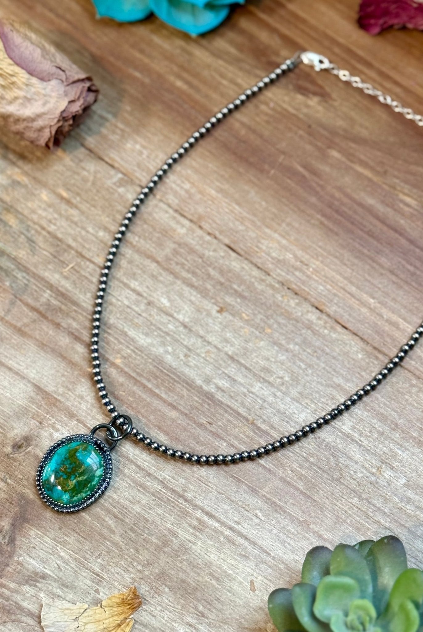 FREE Sterling Silver Pearl Necklace + MJ Green Turquoise Pendant - Deadwood South Boutique & Company LLC