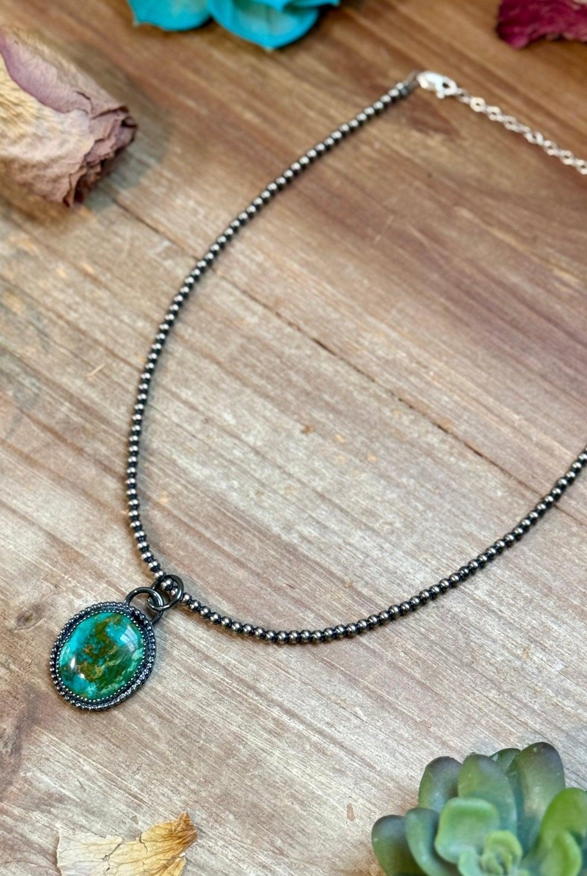 FREE Sterling Silver Pearl Necklace + MJ Green Turquoise Pendant - Deadwood South Boutique & Company LLC