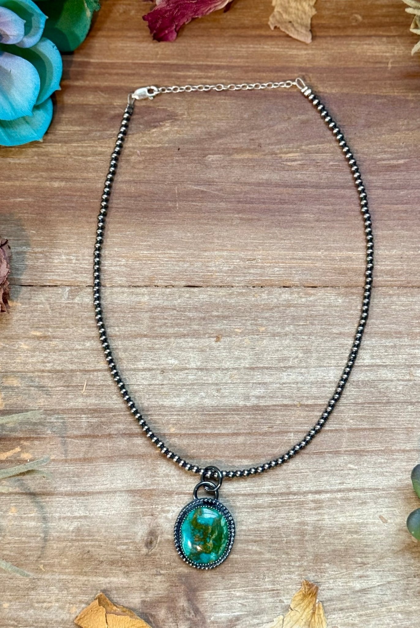 FREE Sterling Silver Pearl Necklace + MJ Green Turquoise Pendant - Deadwood South Boutique & Company LLC