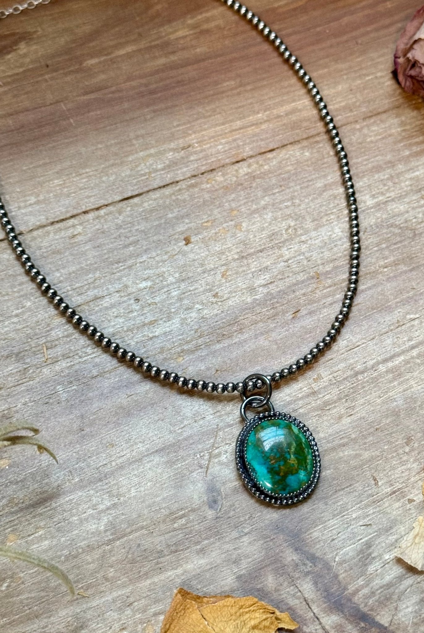 FREE Sterling Silver Pearl Necklace + MJ Green Turquoise Pendant - Deadwood South Boutique & Company LLC