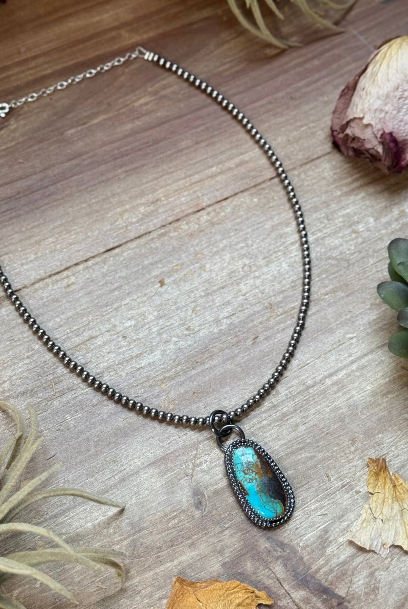 FREE Sterling Silver Pearl Necklace + MJ Long Oval Turquoise Pendant - Deadwood South Boutique & Company LLC