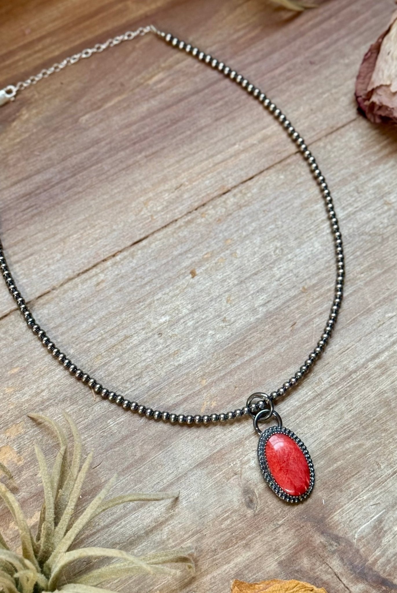 FREE Sterling Silver Pearl Necklace + MJ Oval Red Spiny Oyster Pendant - Deadwood South Boutique & Company LLC