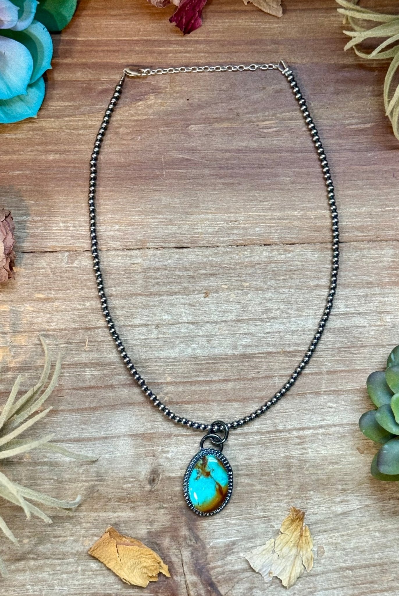 FREE Sterling Silver Pearl Necklace + MJ Oval Turquoise Pendant - Deadwood South Boutique & Company LLC