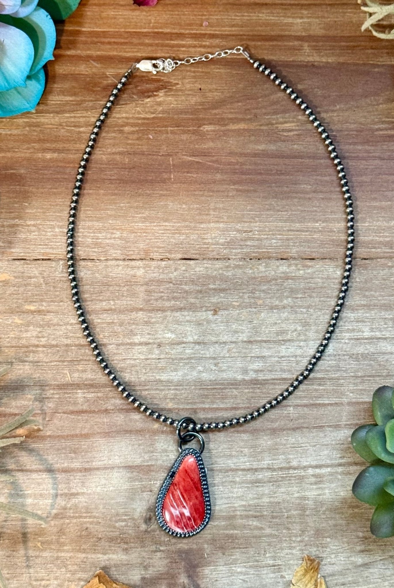 FREE Sterling Silver Pearl Necklace + MJ Red Spiny Oyster Pendant - Deadwood South Boutique & Company LLC