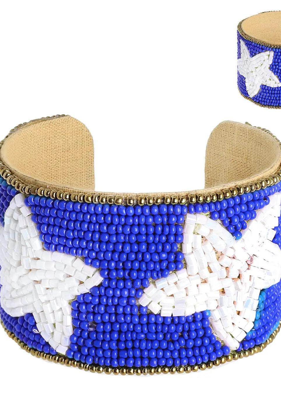 Game Day Beaded Star Cuff Bracelet - Deadwood South Boutique & Company LLC