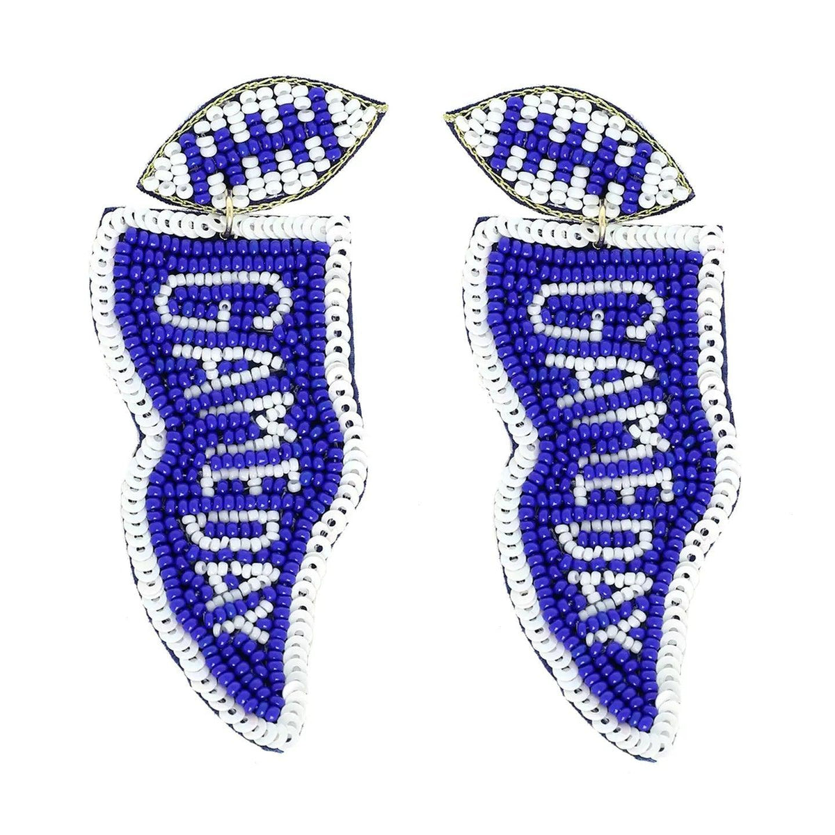 Game Day Flag Pendant Earrings - Deadwood South Boutique & Company LLC