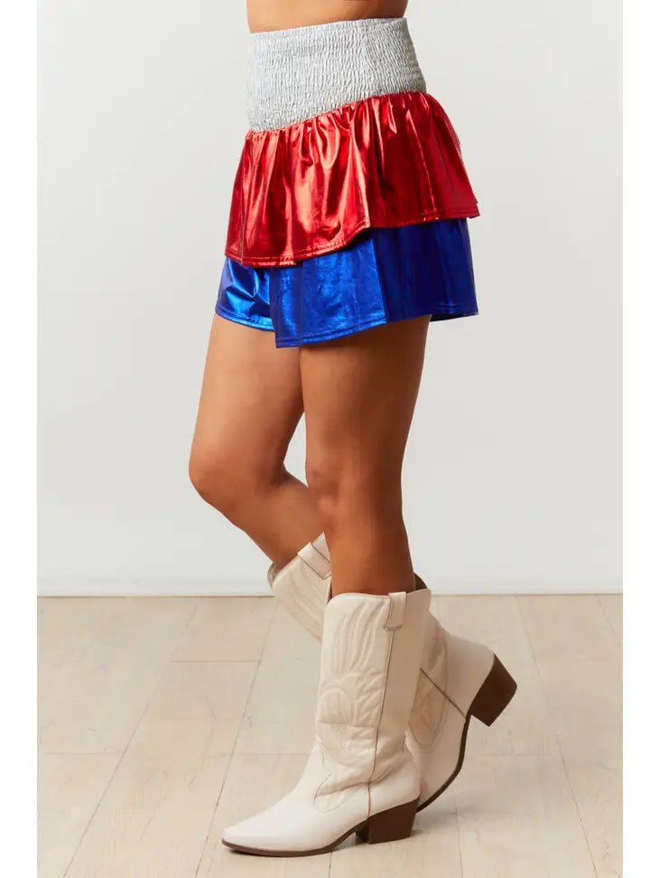 Game Day Foil Skort - Deadwood South Boutique & Company LLC