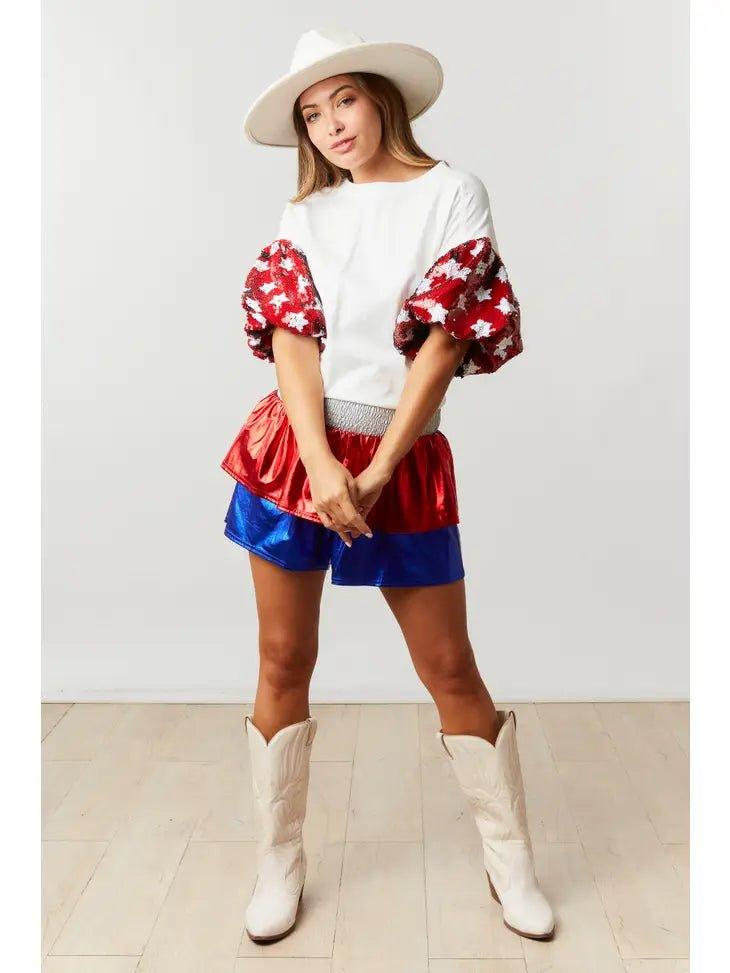 Game Day Foil Skort - Deadwood South Boutique & Company LLC