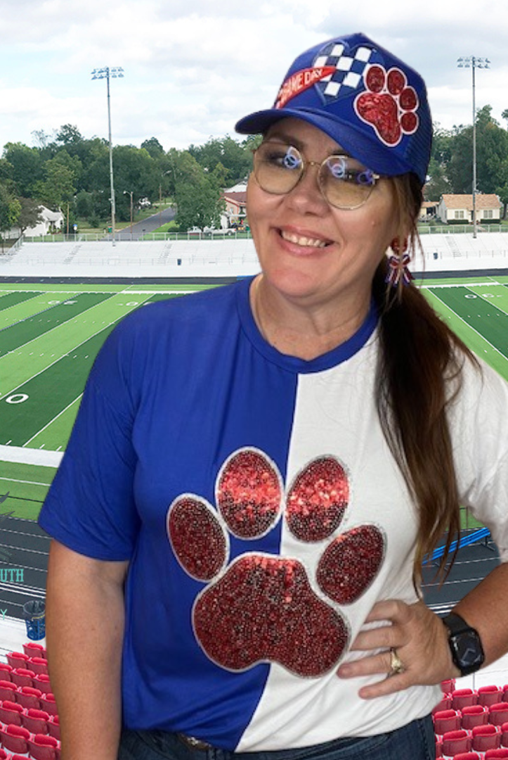 Game Day Sequin Paw Print Top - Deadwood South Boutique & Company LLC