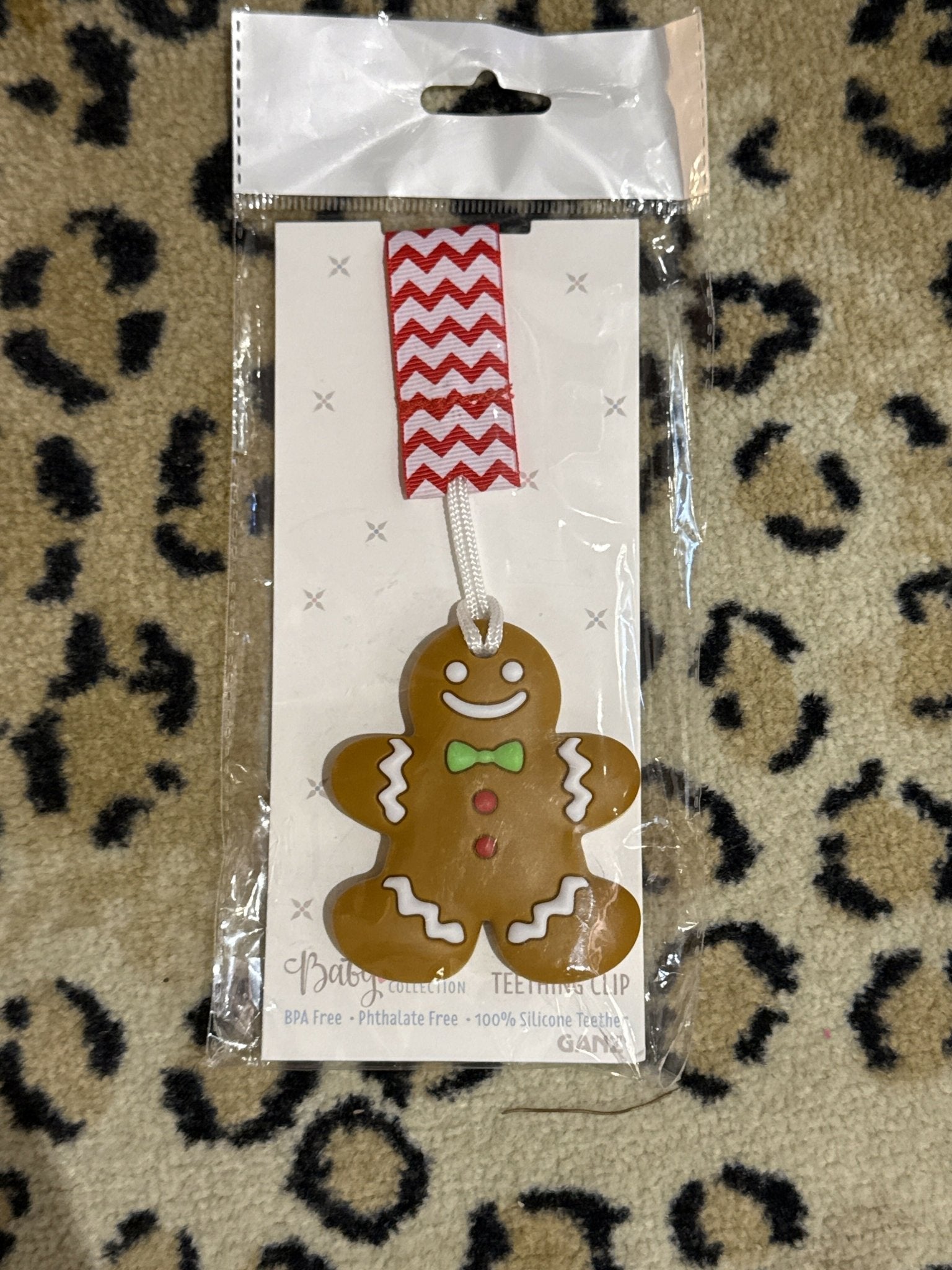 Gingerbread pacifier clip - Deadwood South Boutique & Company LLC