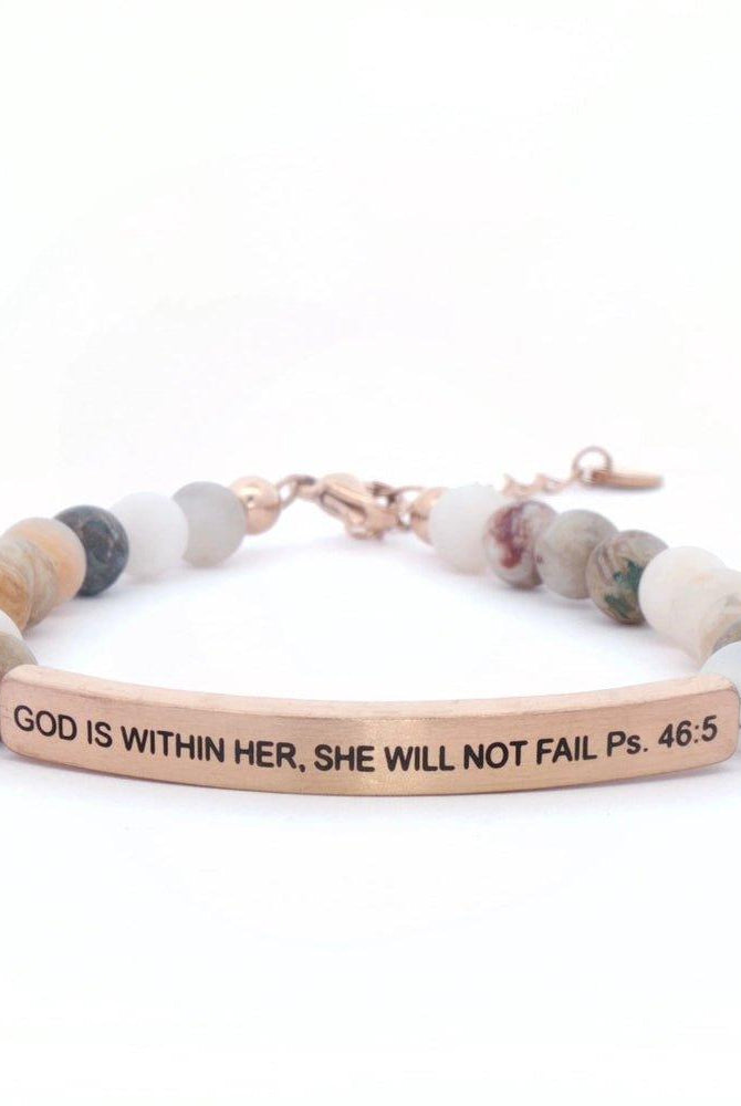 God is Within Her Bracelet - Deadwood South Boutique & Company LLC
