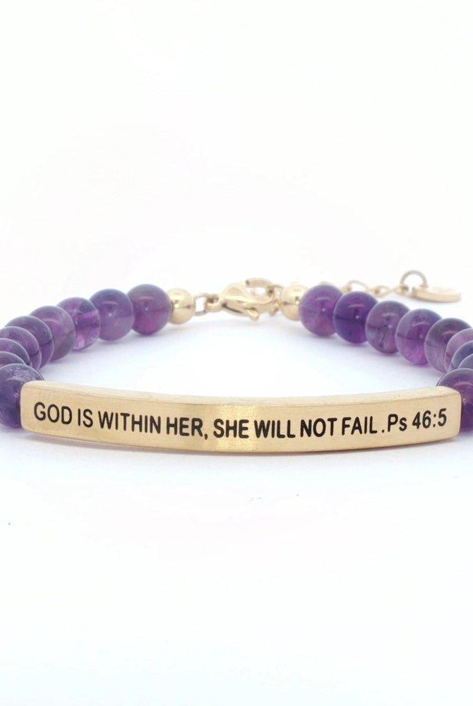 God is Within Her Bracelet - Deadwood South Boutique & Company LLC