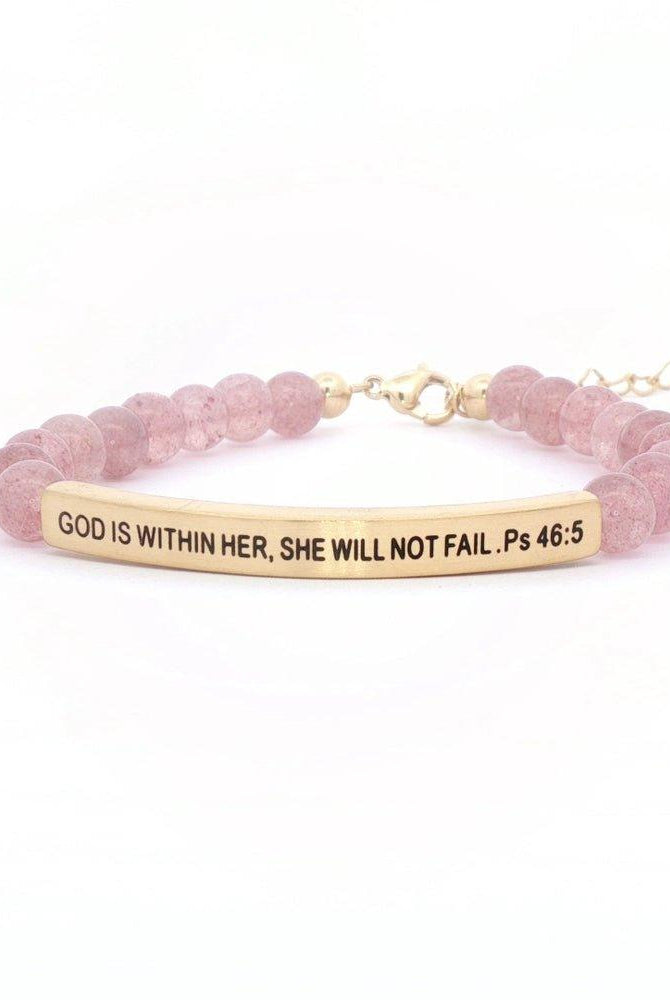 God is Within Her Bracelet - Deadwood South Boutique & Company LLC