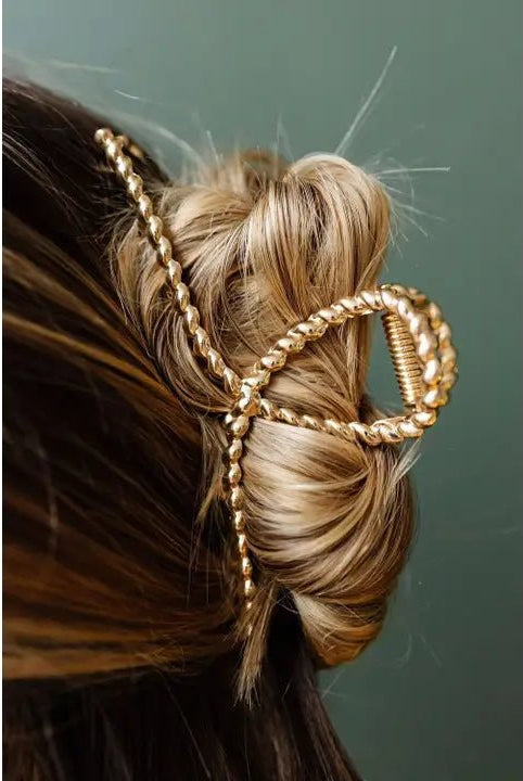 Gold Metal Hair Clip - Deadwood South Boutique & Company LLC