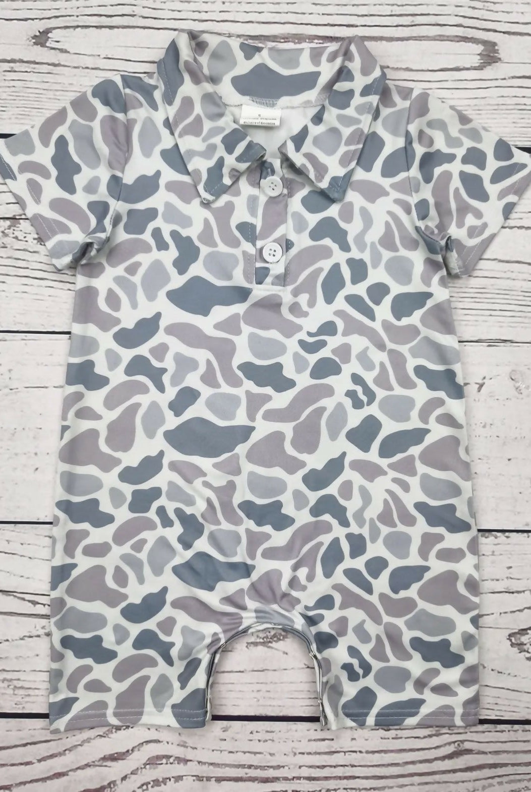 Gray Camo Romper - Deadwood South Boutique & Company LLC