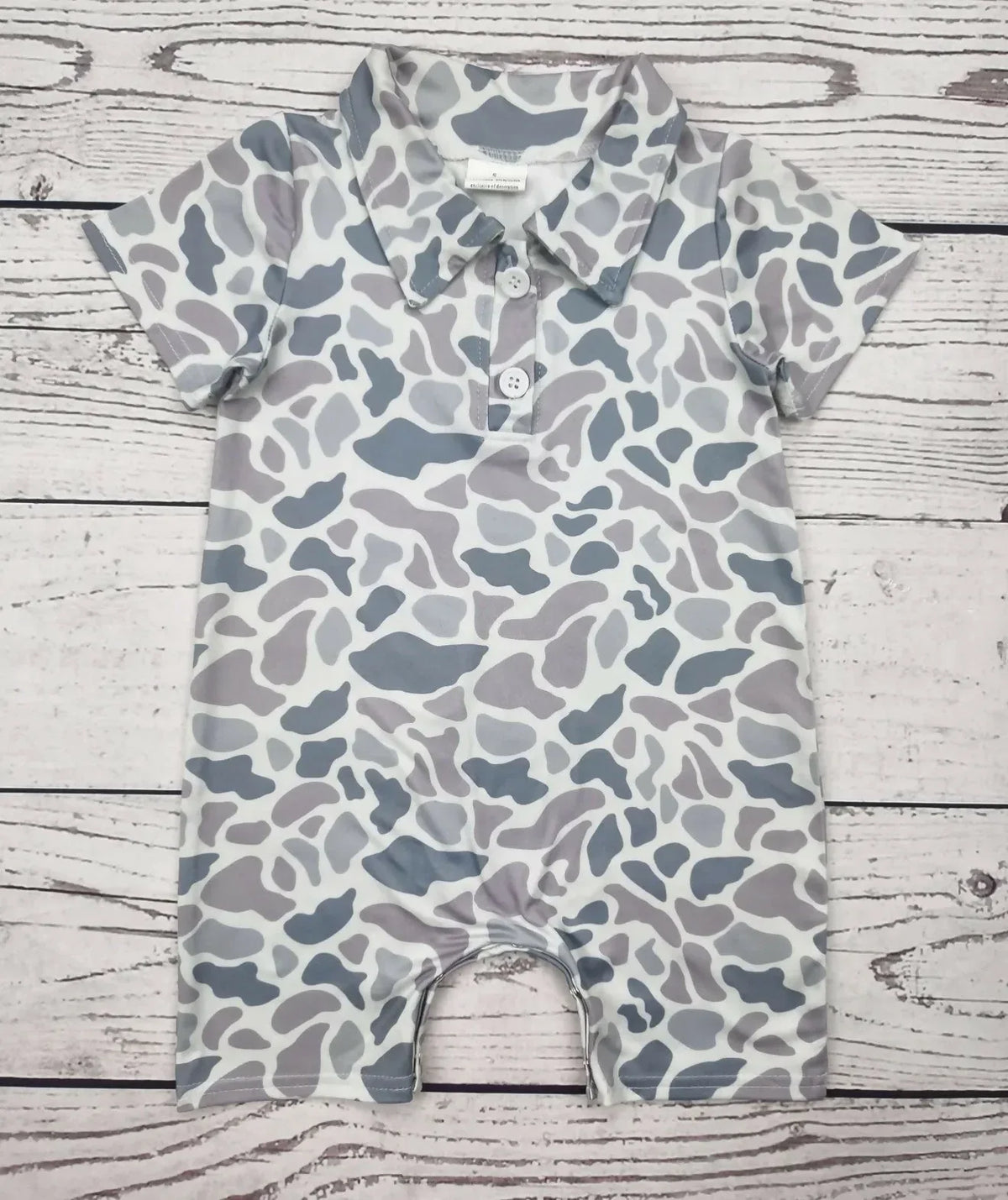 Gray Camo Romper - Deadwood South Boutique & Company LLC