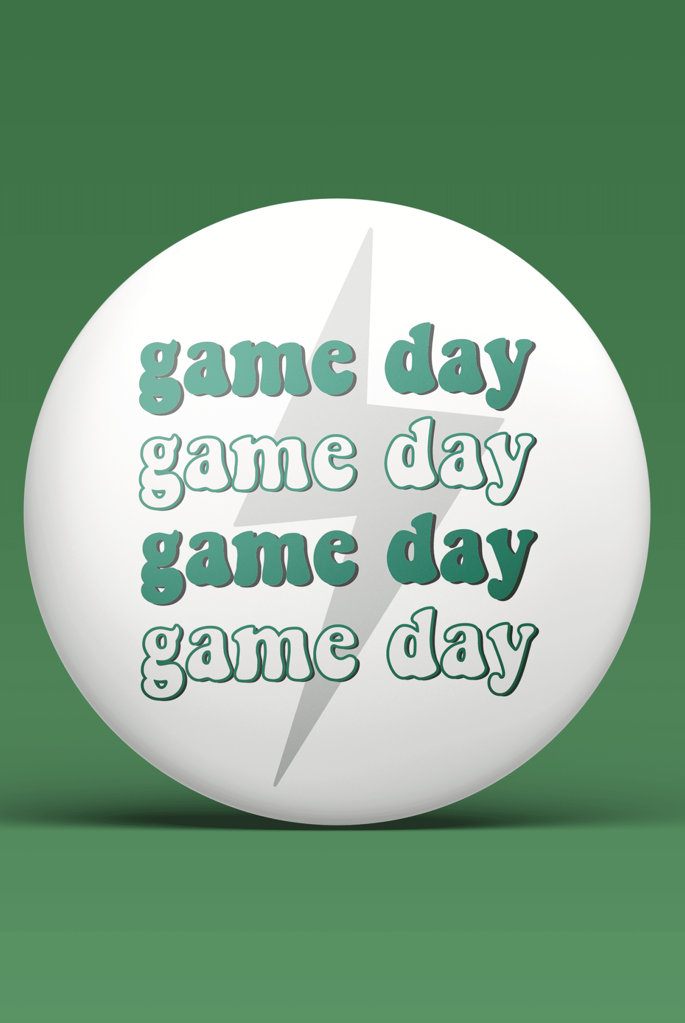 Green Game Day Tailgate Buttons | Game Day Pins - Deadwood South Boutique & Company LLC