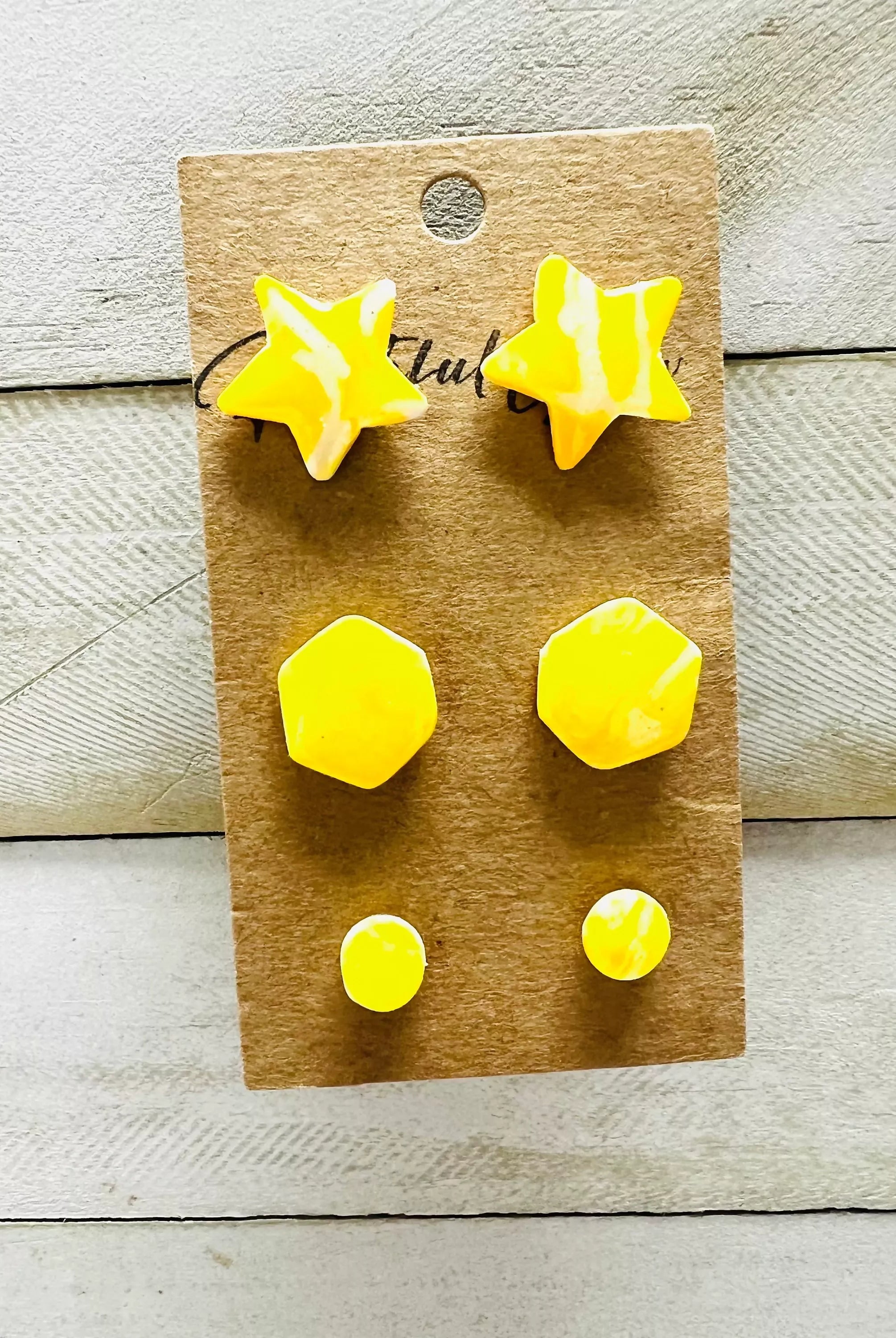 Yellow Trio-Earrings-Faithful Glow-Deadwood South Boutique, Women's Fashion Boutique in Henderson, TX