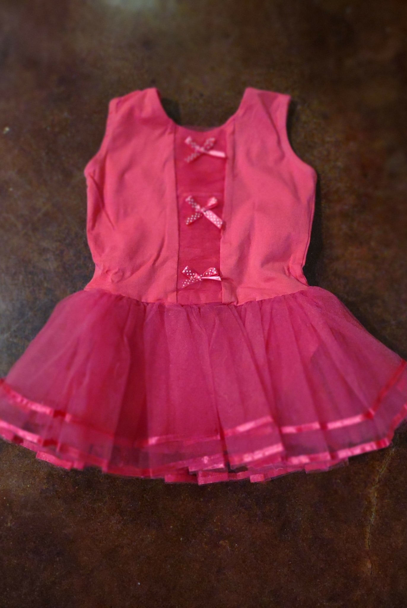Hot Pink Bows Skirted Leotard - Deadwood South Boutique & Company LLC