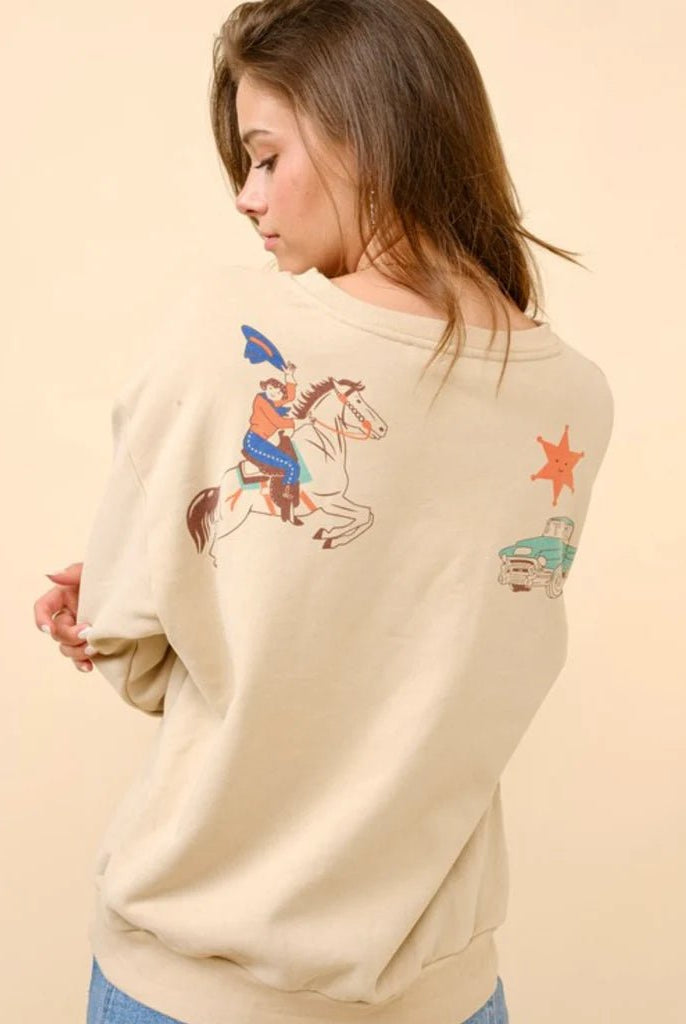 Howdy Honey Retro Sweatshirt - Deadwood South Boutique & Company LLC