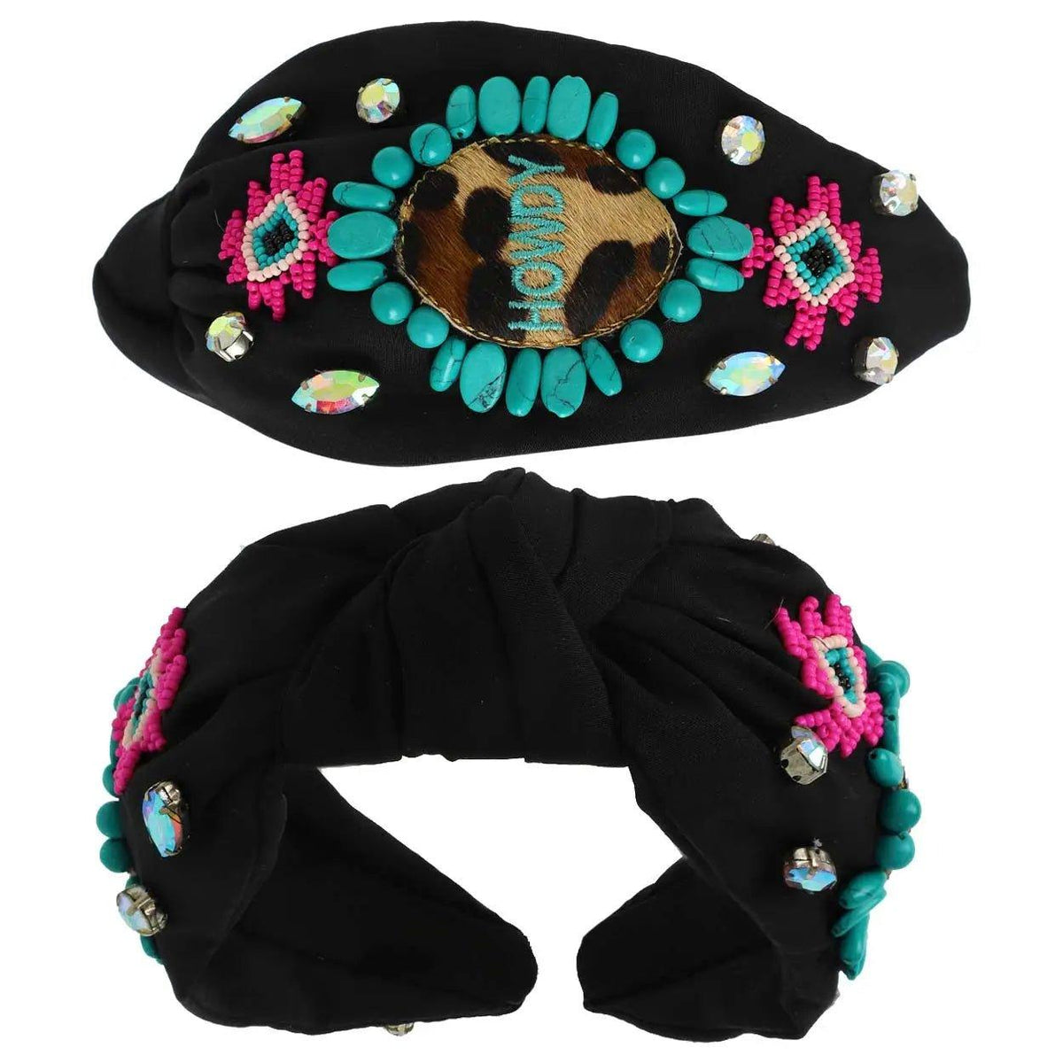 Howdy Top Knotted Beaded Headband - Deadwood South Boutique & Company LLC