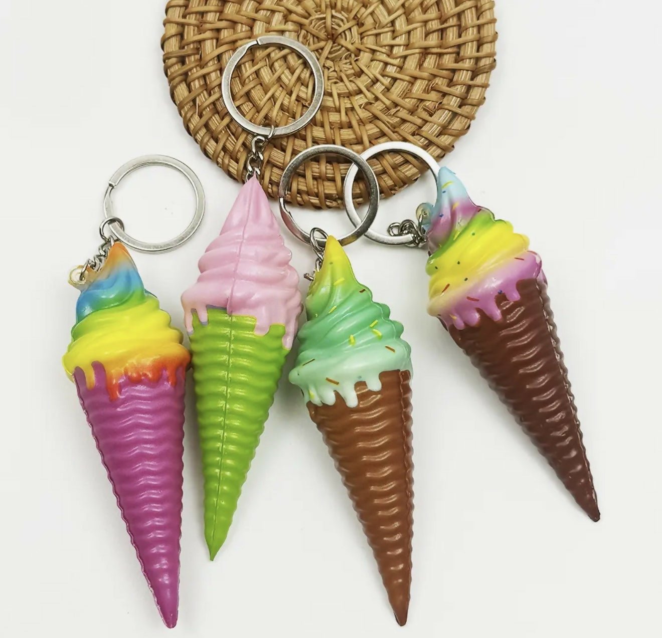 Ice Cream Squishy Keychain - Deadwood South Boutique & Company LLC