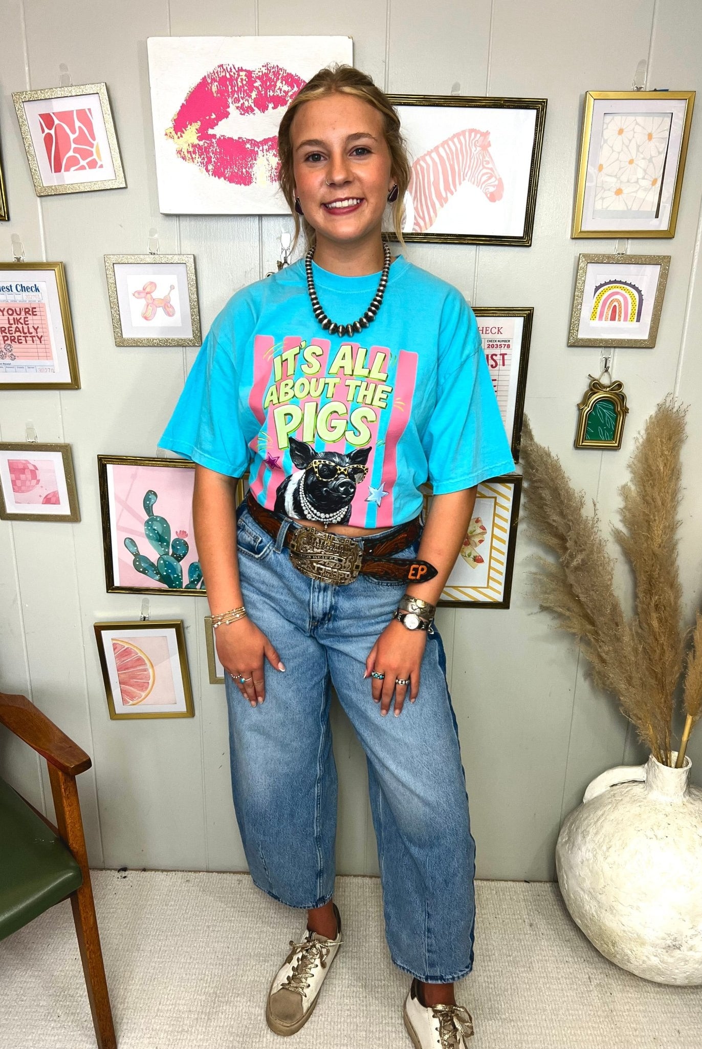 It's All About The Pigs Graphic Tee - Deadwood South Boutique & Company LLC
