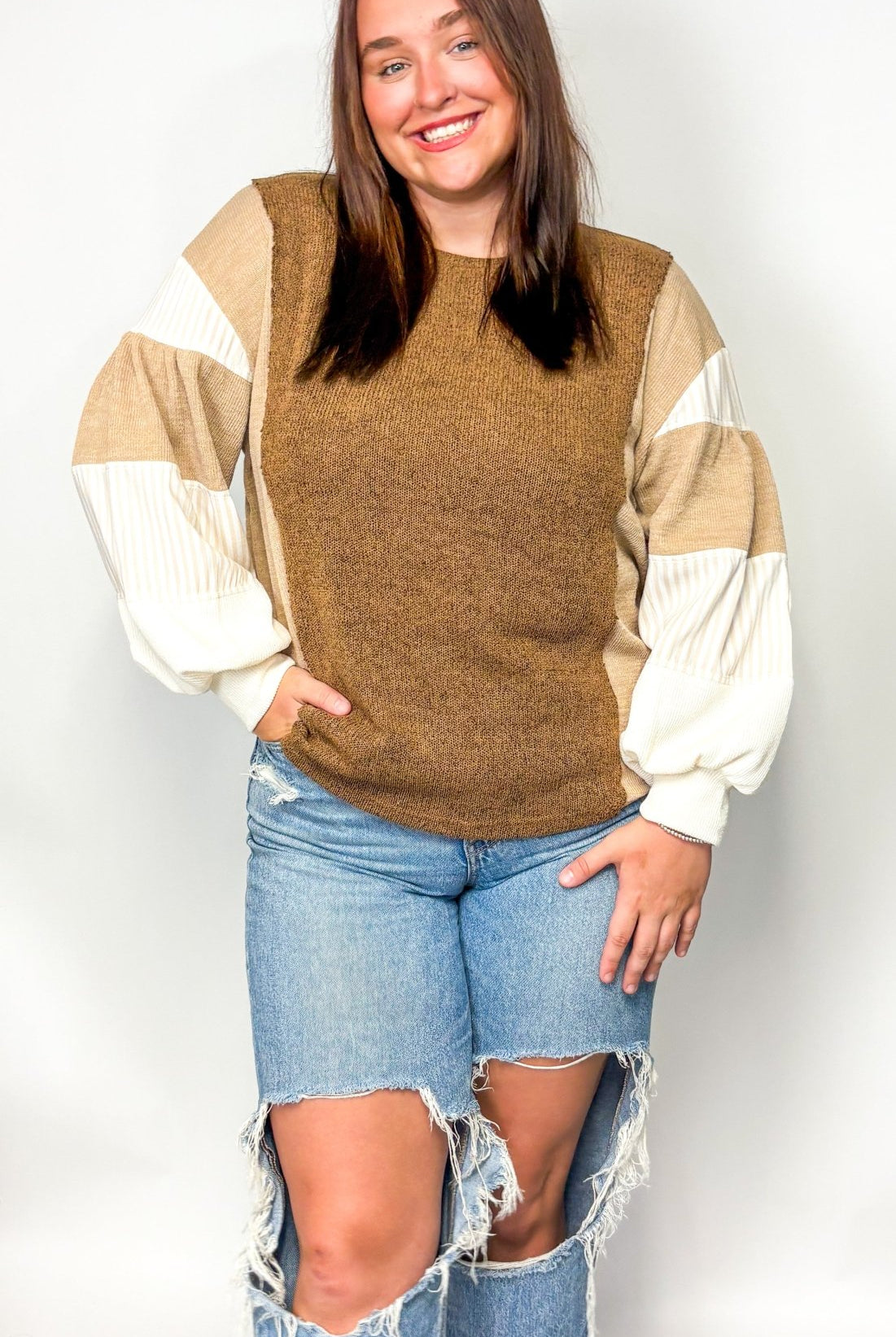 Jamison Color Block Top - Deadwood South Boutique & Company LLC