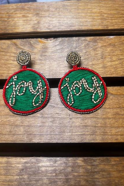 Joy Christmas Earrings - Deadwood South Boutique & Company LLC