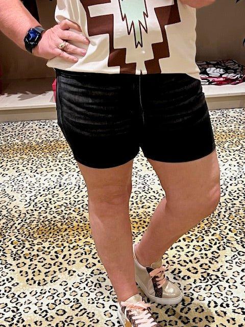Judy Blue High Waist Tummy Control Black Shorts - Deadwood South Boutique & Company LLC