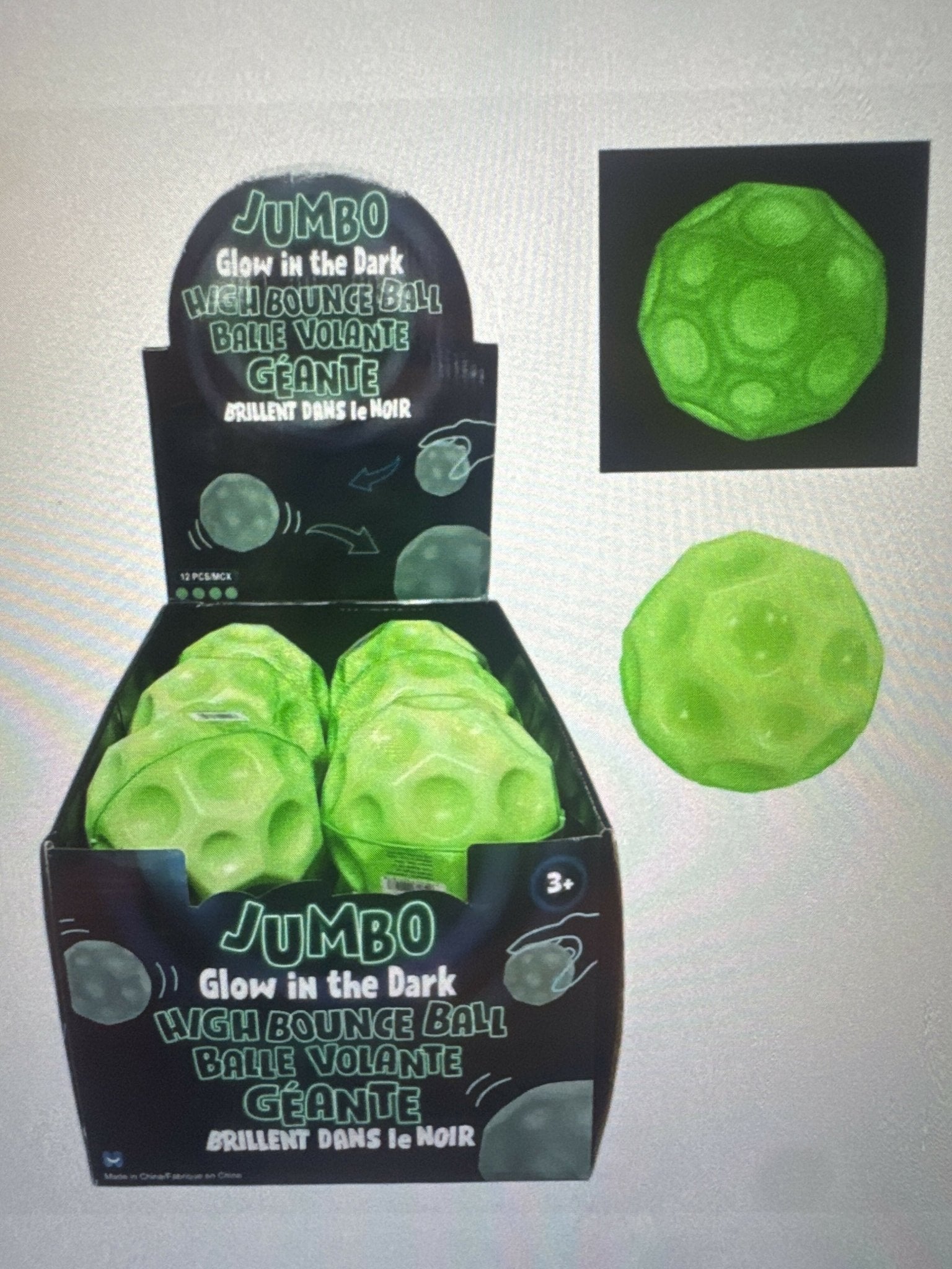 Jumbo Glow in the dark high bounce ball - Deadwood South Boutique & Company LLC