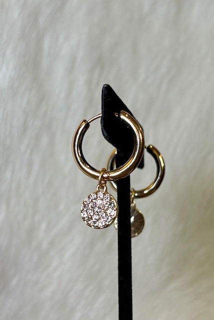 Kasey Gold Hoop Dangle Earring - Deadwood South Boutique & Company LLC