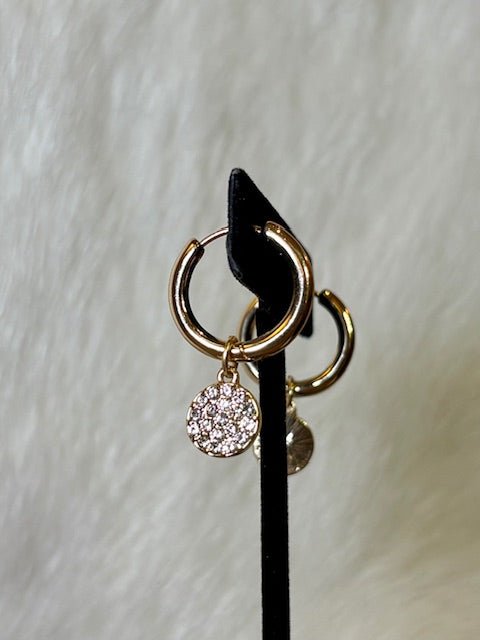 Kasey Gold Hoop Dangle Earring - Deadwood South Boutique & Company LLC