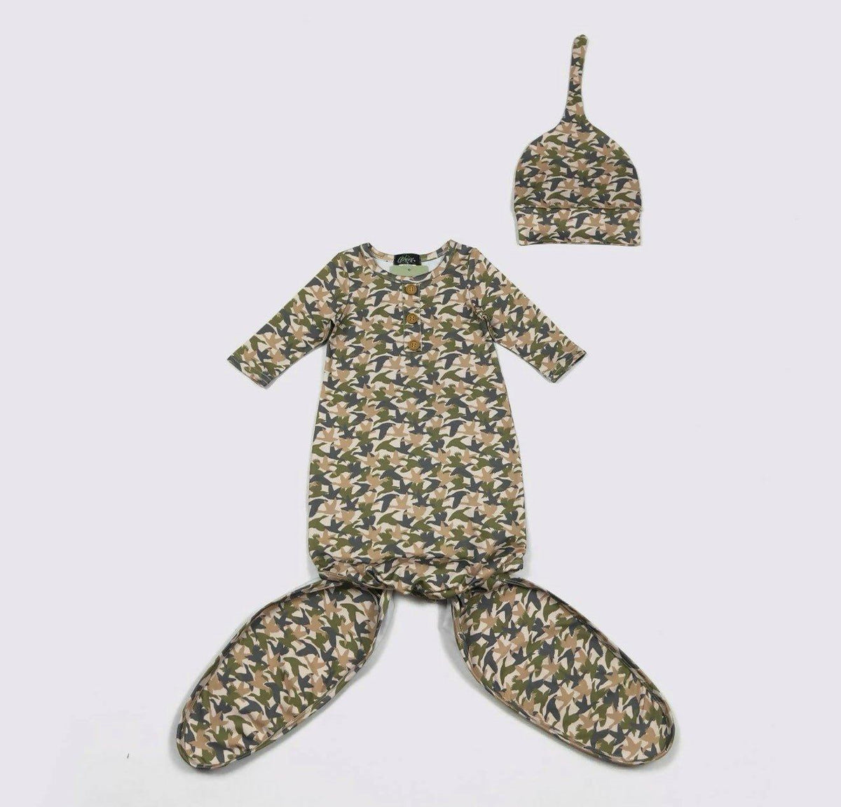 Knotted Baby Gowns w/cap - Deadwood South Boutique & Company LLC