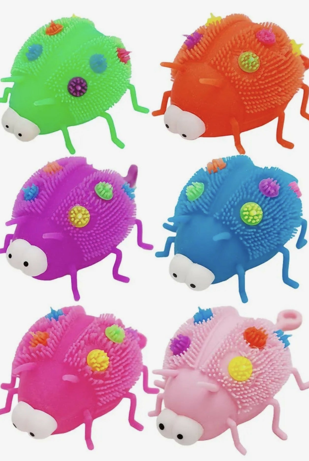 Ladybug Spiky LED Light Puffer Squishy Toy - Deadwood South Boutique & Company LLC