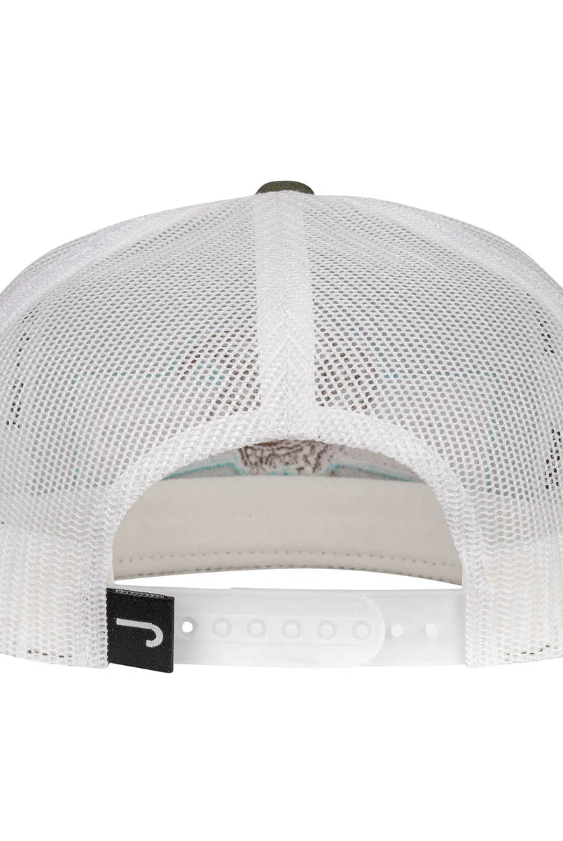 Lazy J Ranch Olive & White Diamond Banner Classic Rope Cap - Deadwood South Boutique & Company LLC