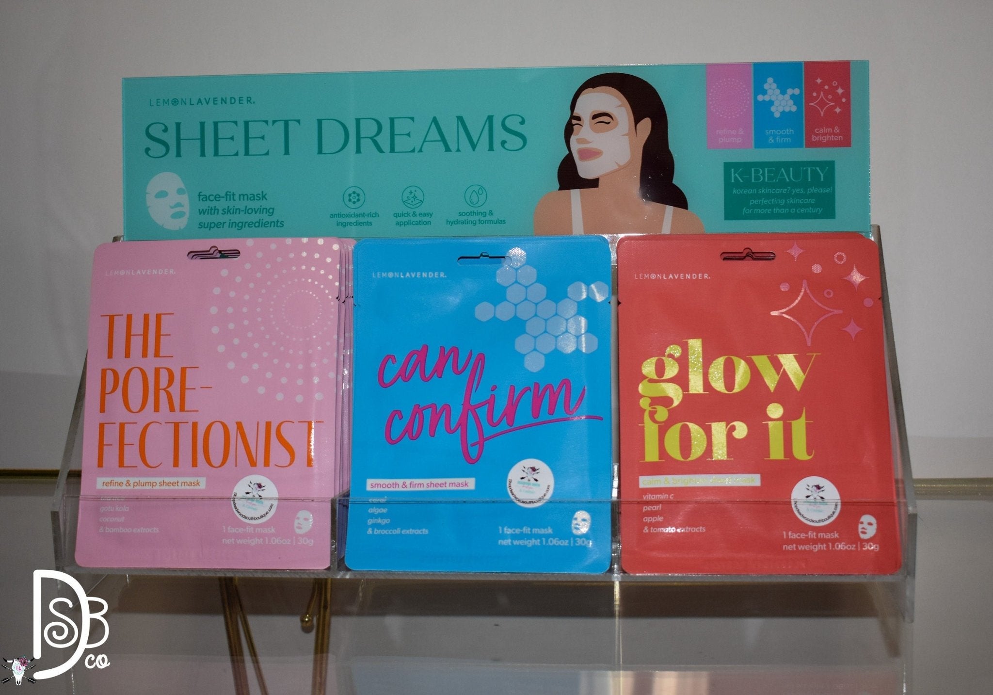 Lemon Lavender Sheet Dreams Face Masks - Deadwood South Boutique & Company LLC