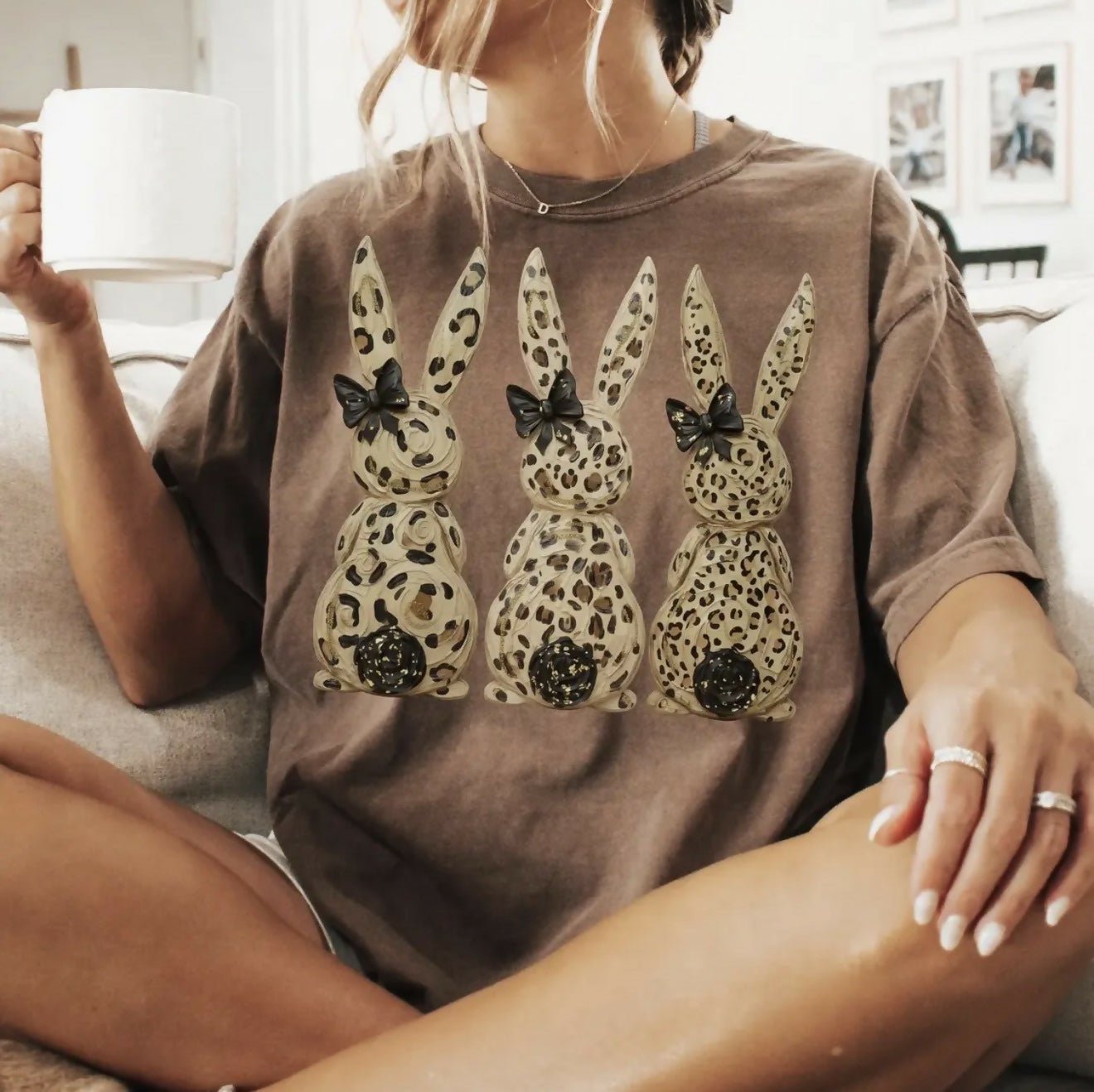 Leopard Trio Bunny Graphic T-Shirt - Deadwood South Boutique & Company LLC