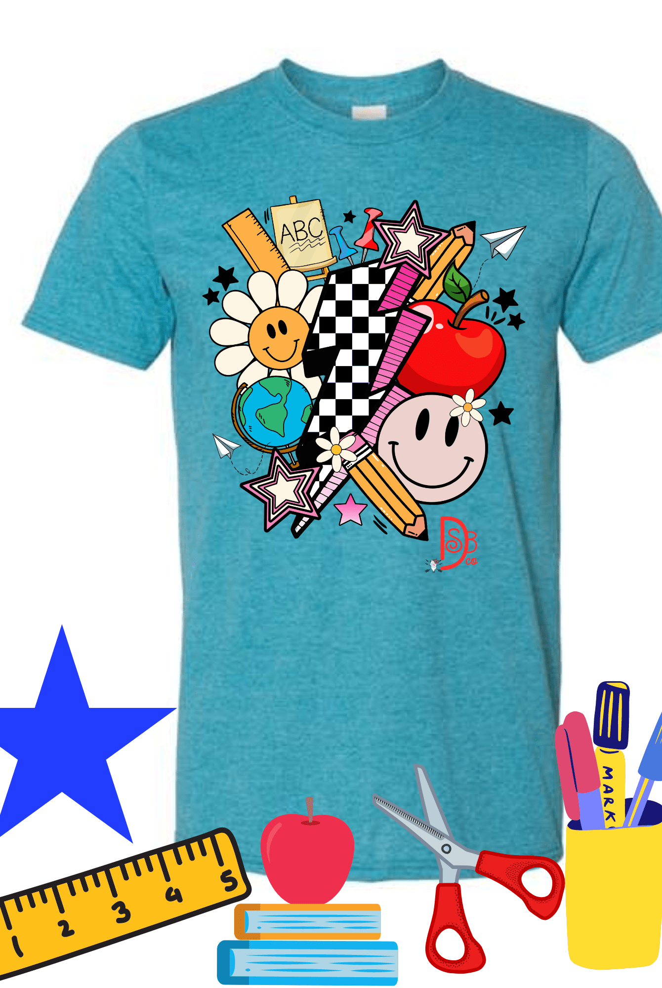 Lightening Bolt Teacher Graphic Tee - Deadwood South Boutique & Company LLC