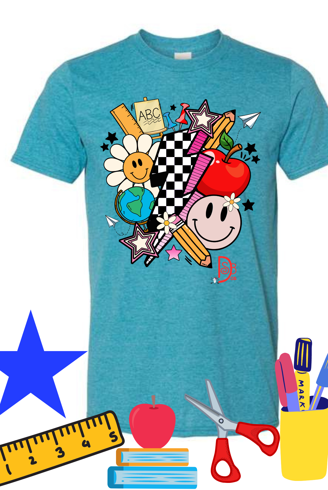 Lightening Bolt Teacher Graphic Tee-Graphic Tees-Deadwood South Boutique-Deadwood South Boutique, Women's Fashion Boutique in Henderson, TX