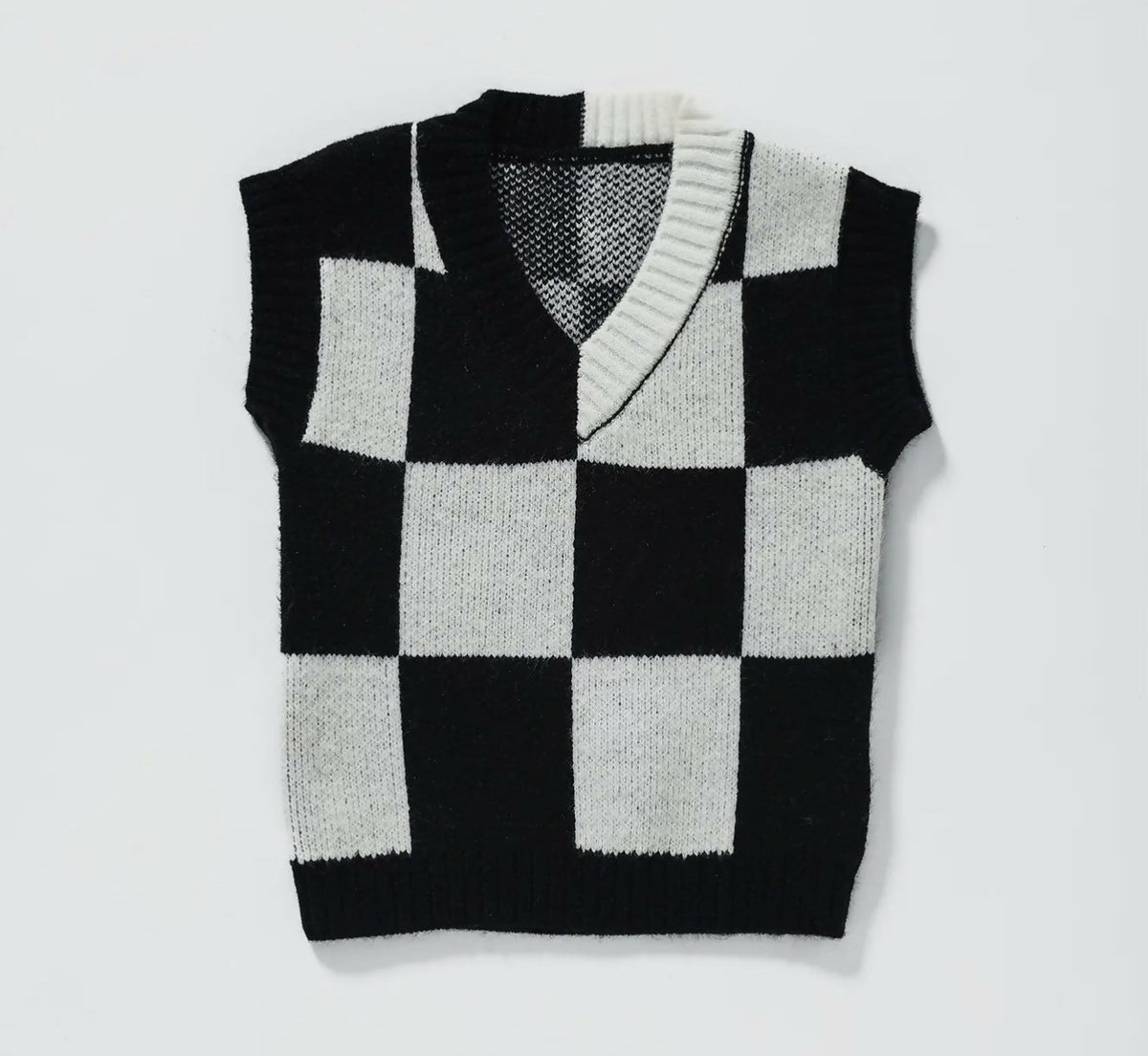 Lilly Black & White Swester Vest - Deadwood South Boutique & Company LLC