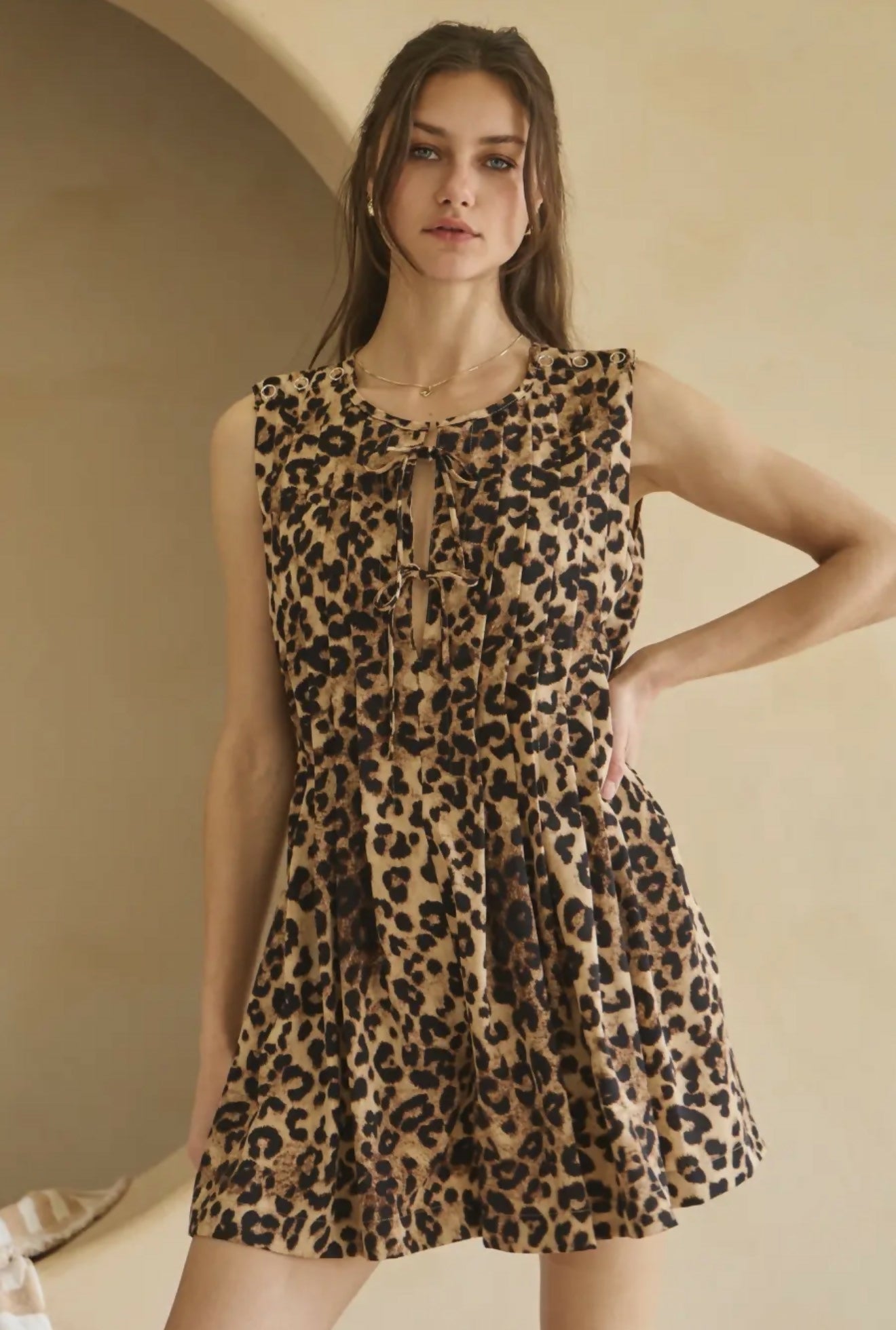 Lindsey Leopard Romper - Deadwood South Boutique & Company LLC