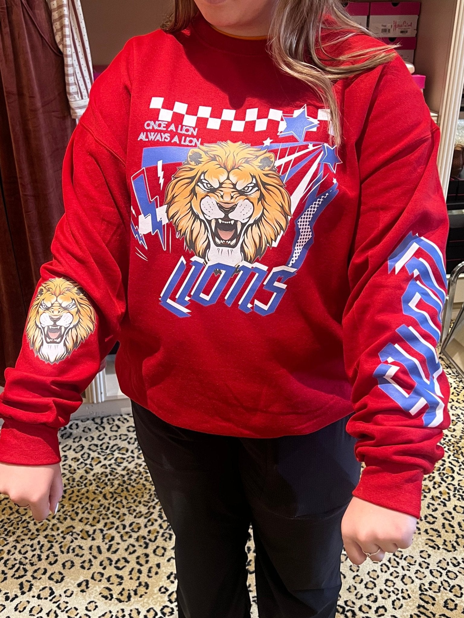 Lions Crewneck Sweatshirt - Deadwood South Boutique & Company LLC