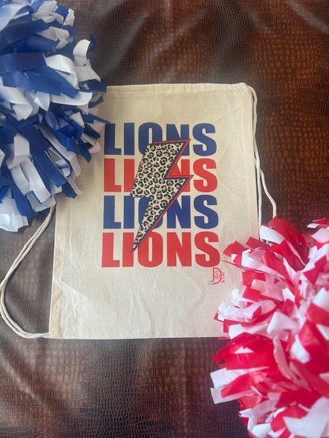 Lions Drawstring Canvas Backpack - Deadwood South Boutique & Company LLC