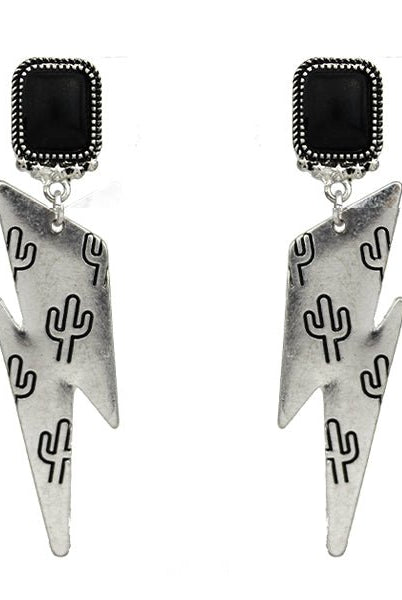 Lollie Lighting Bolt Fashion Earrings - Deadwood South Boutique & Company LLC