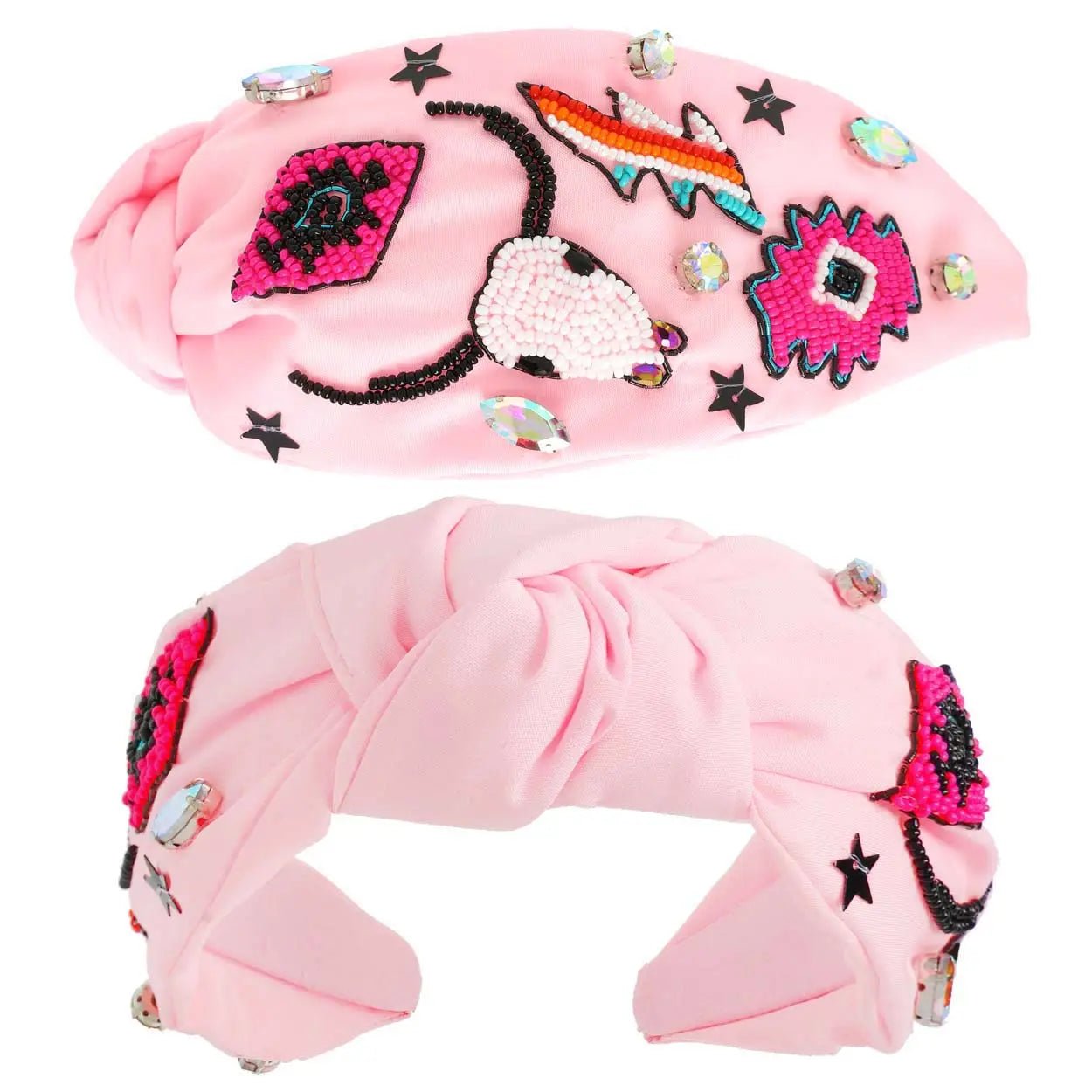 Longhorn Top Knotted Beaded Headband - Deadwood South Boutique & Company LLC