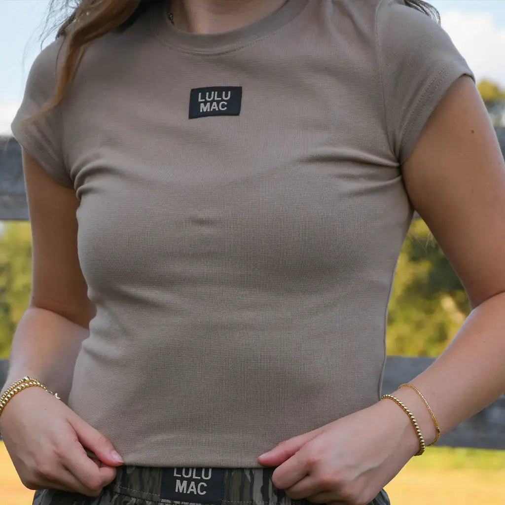LuLu Mac Baby Doll Top Dark Taupe - Deadwood South Boutique & Company LLC