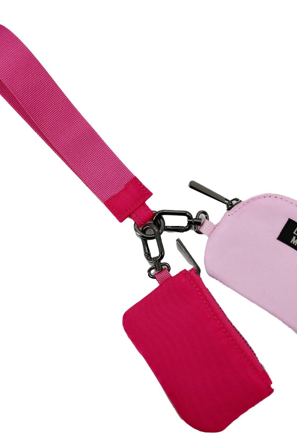 LuLu Mac Hot Pink/Light Pink Lulu Mac Double Pouch Wristlets - Deadwood South Boutique & Company LLC