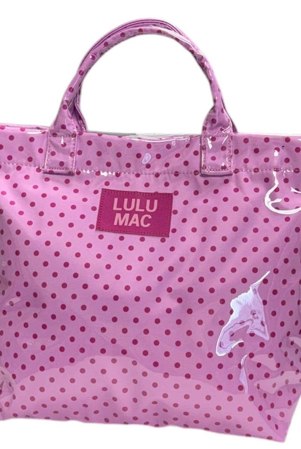 LuLu Mac TOTE BAG LIGHT PINK/HOT PINK DOT - Deadwood South Boutique & Company LLC